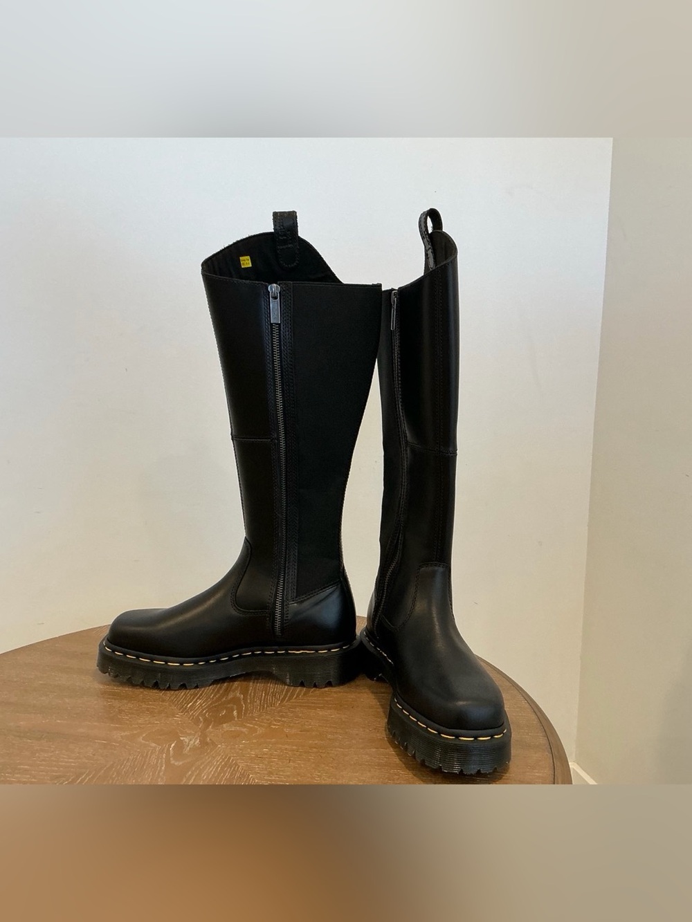 Dr. Martens AMAAYAH KNEE HIGH LEATHER BOOTS - Picture 8 of 10